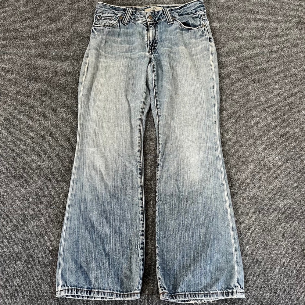 Gap Curvy Flare Jeans Womens 4 Ankle Light Wash Stretch Denim Y2K 419732-00-1